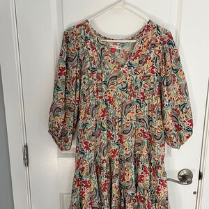Marine Layer Paisley long sleeve mini dress - EUC, XS